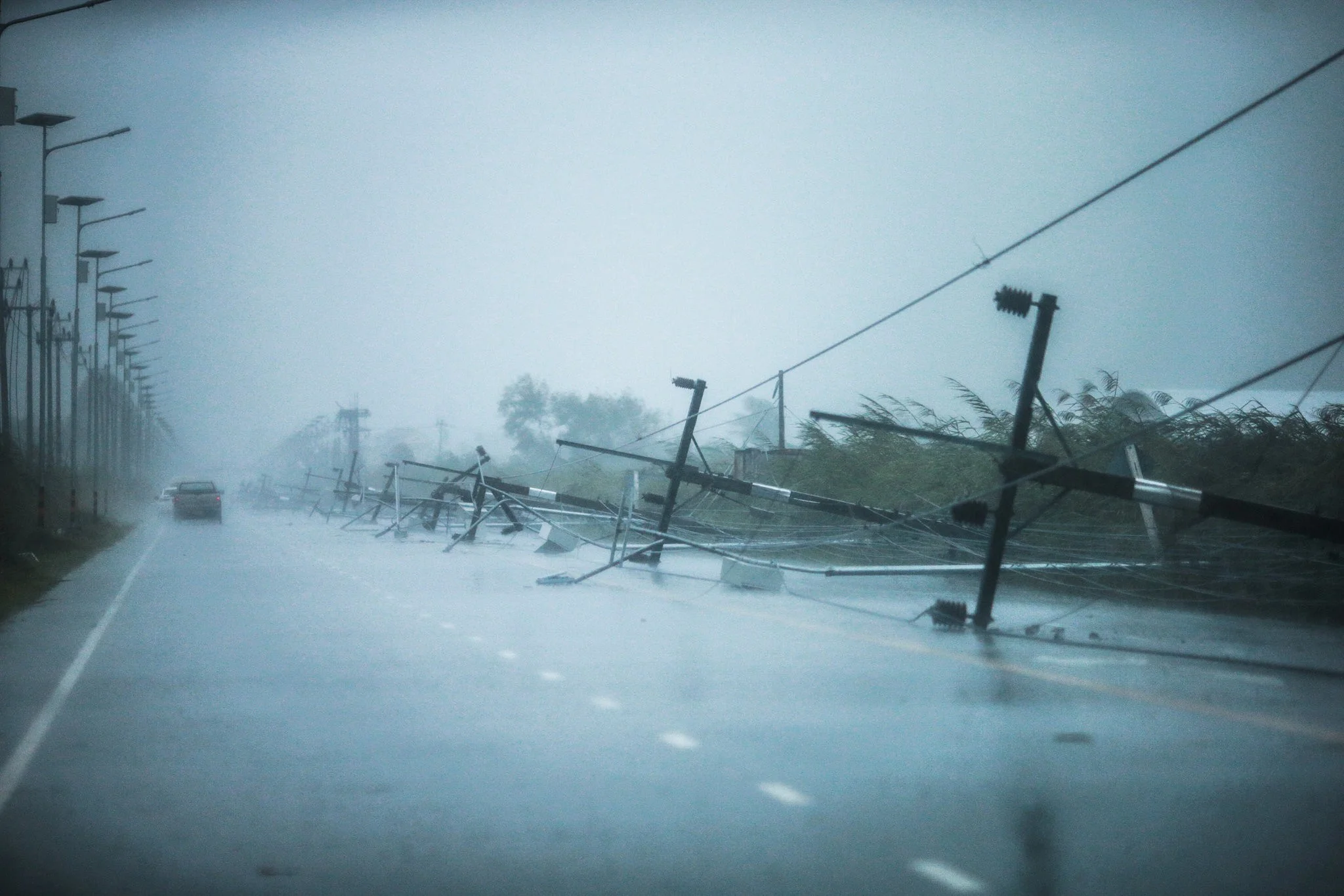 Fallen electricity lines in the southern Thai province of Nakhon Si Thammarat on Friday as Tropical Storm Pabuk approached. Airports and ferry services in the region were closed for safety reasons.CreditCreditKrittapas Chaipimon/Reuters