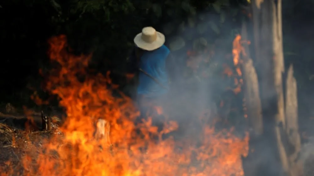 Satellite images spotted more than 9,500 new forest fires since Thursday alone, mostly in the Amazon basin