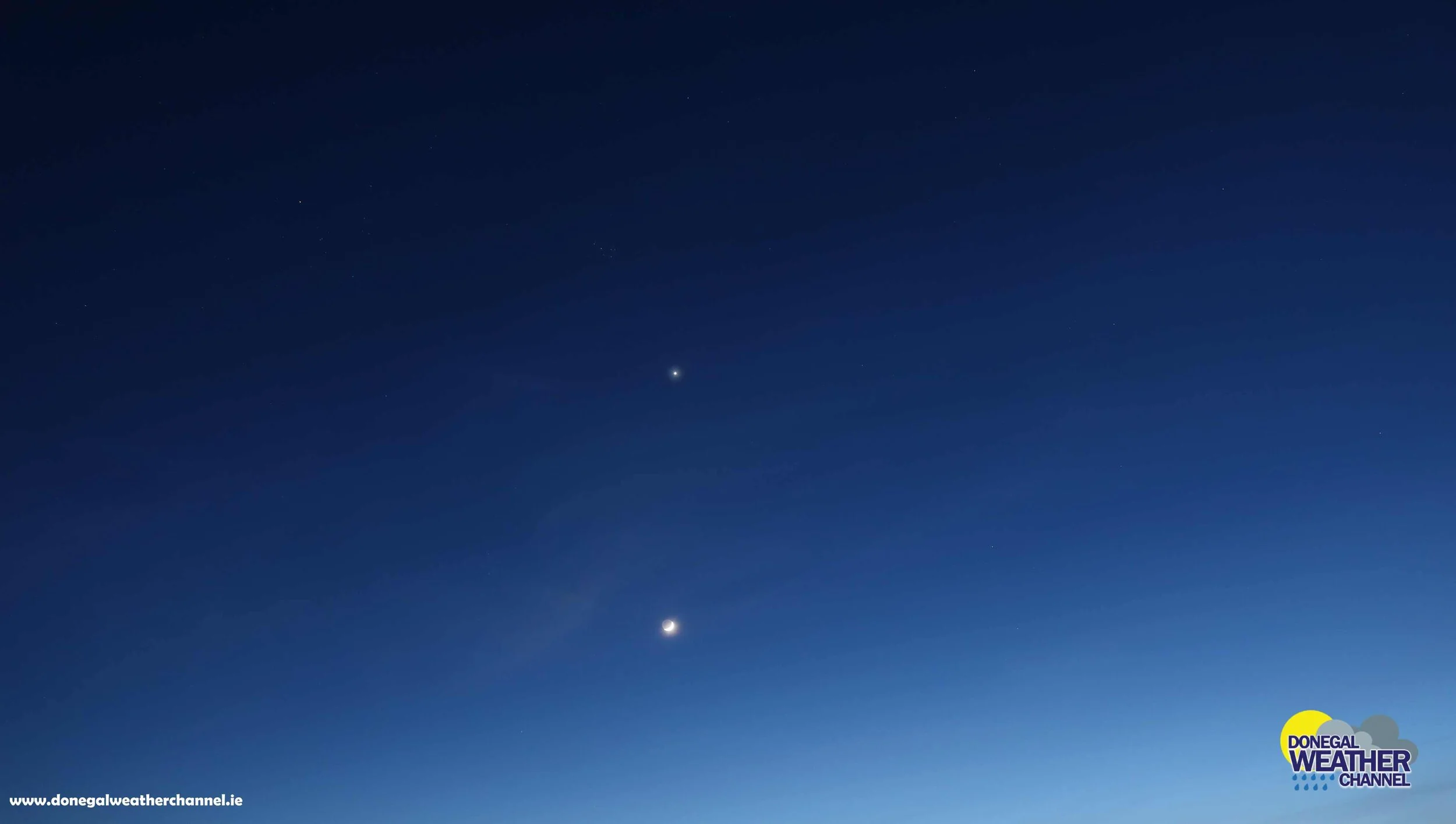 Check out the crescent moon and venus in our skies tonight 