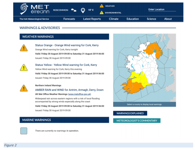 Met Éireann plan to add Northern Ireland to its warning maps this summer