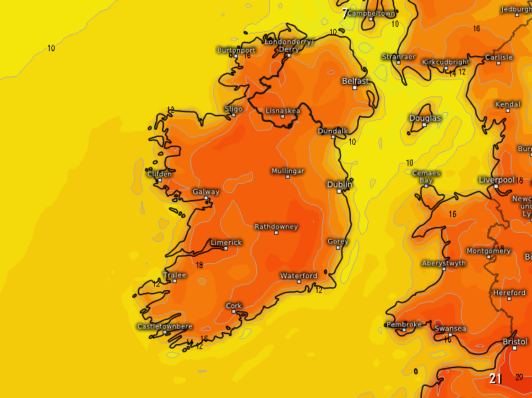 Drier weather and sunshine to last into the weekend with temperatures of 20C