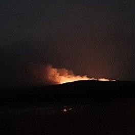 Breaking news - Firefighters battle large gorse fire on Breezy mountain near Ballyshannon, Donegal tonight   