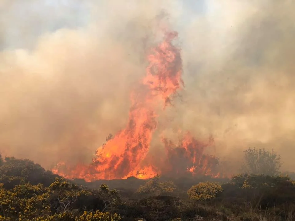 A Massive Gorse Fire Has Broken Out In Rann na Fast, West Donegal