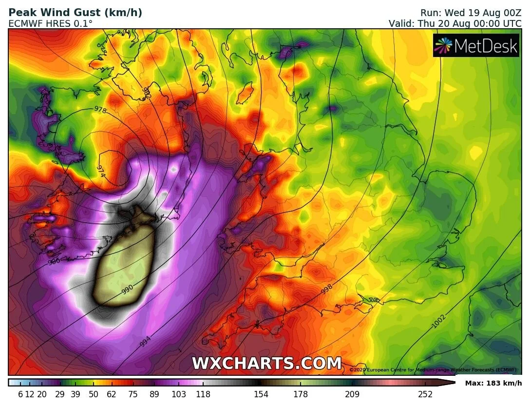 STORM ELLEN MORNING UPDATE - severe winds and heavy rainfall expected tonight and Thursday morning