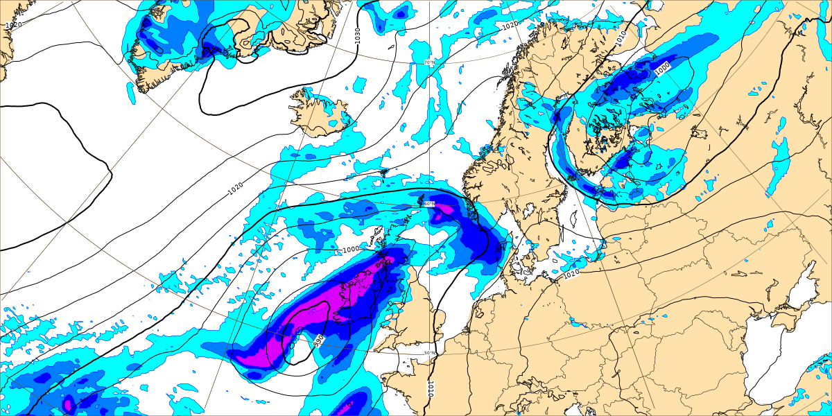 Heavy rainfall &amp; flooding for Ireland expected on Sunday night and Monday with weather warnings likely 