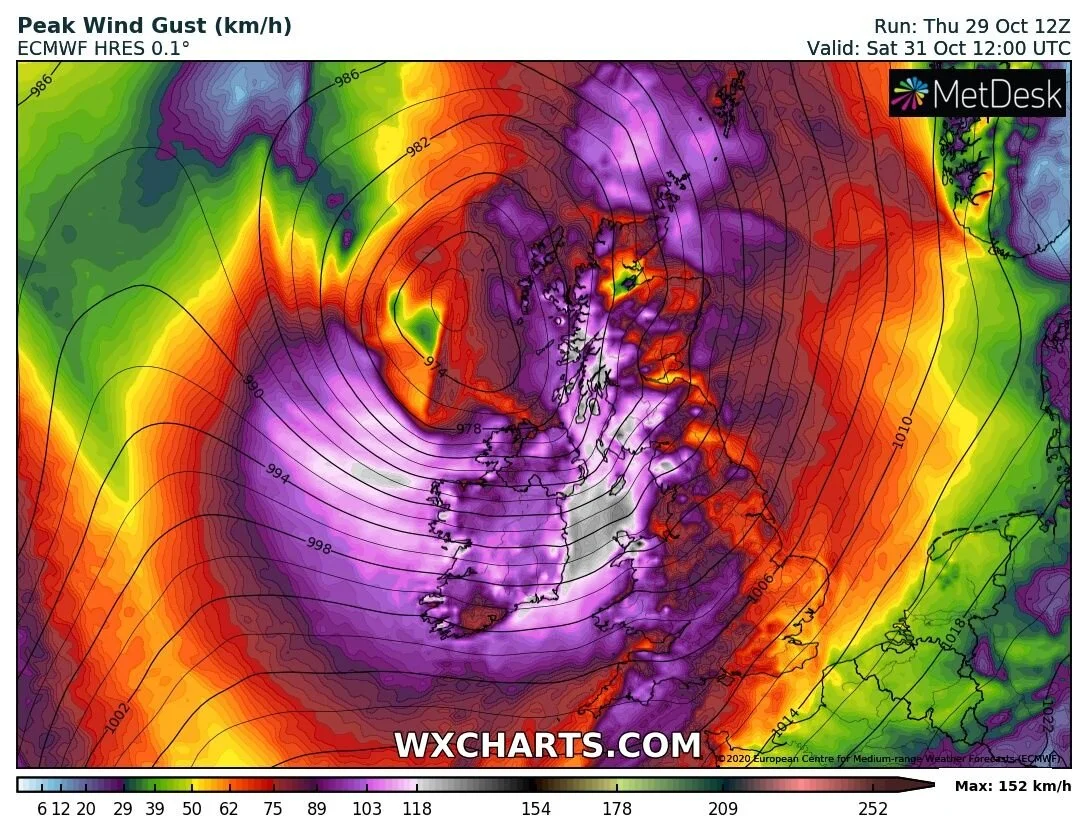 Saturdays storm now looking likely to be named Storm Aiden 