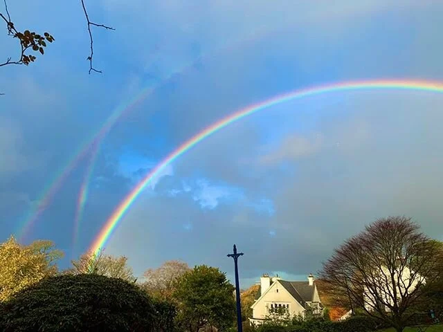 Check out this amazing Reflective rainbow captured over Derry today