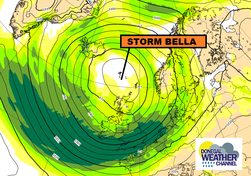 BREAKING NEWS - Storm Bella named and will strike Saturday and Sunday with Rain, strong winds and snow