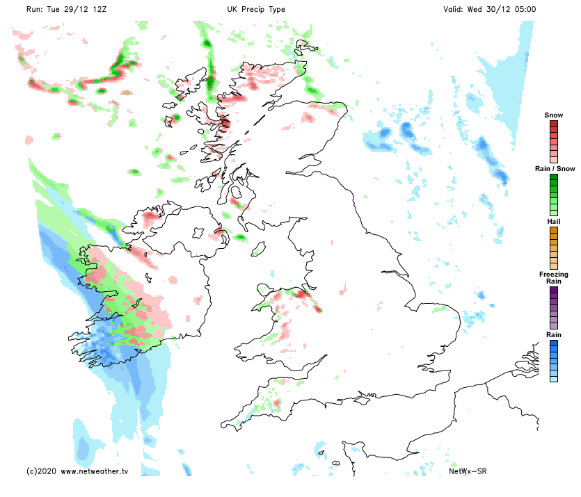 UPDATE - Sleet and snow for places on Wednesday morning with some accumulations possible 