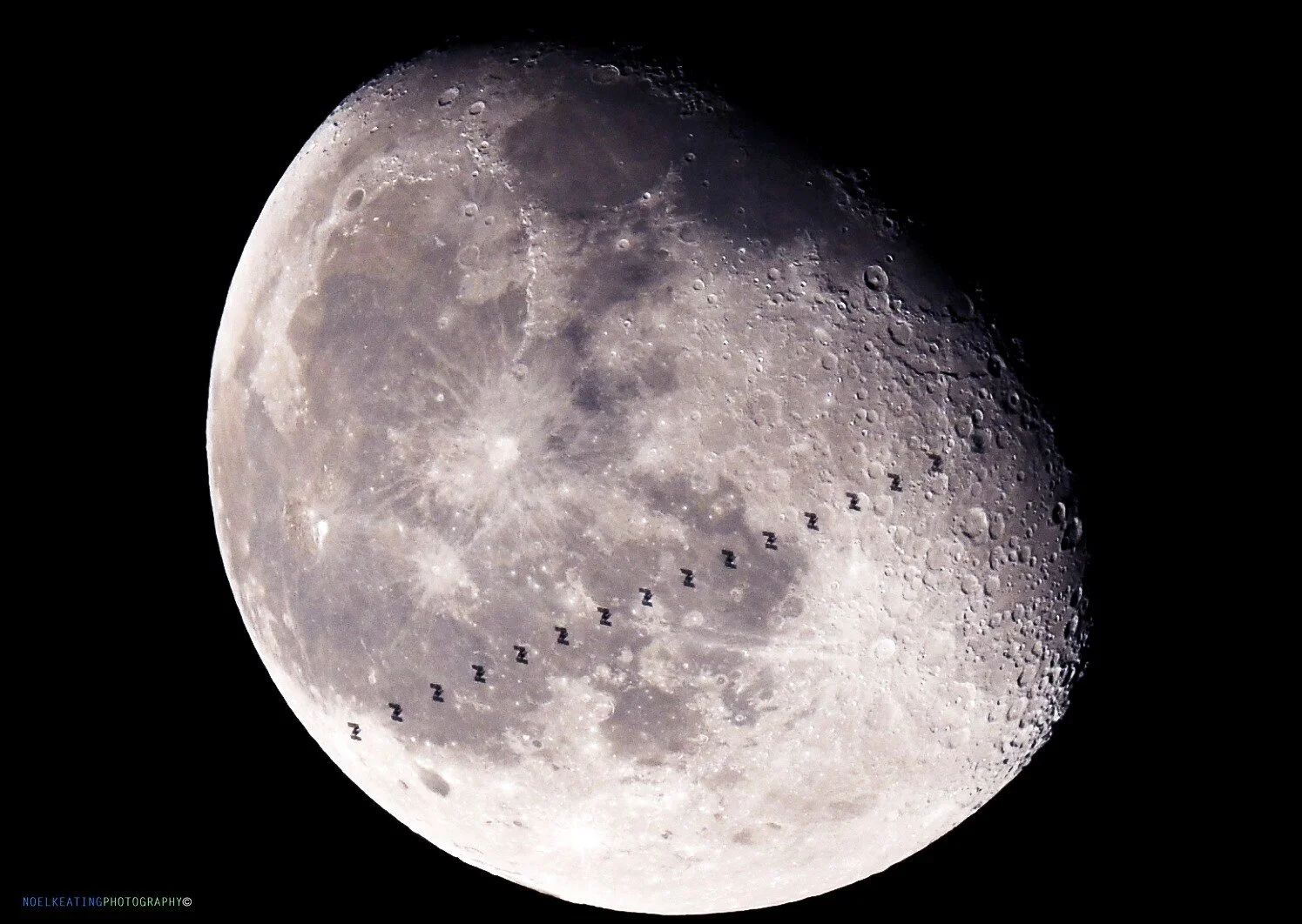 Check out this spectacular moment capturing the International space station crossing the moon from Donegal 