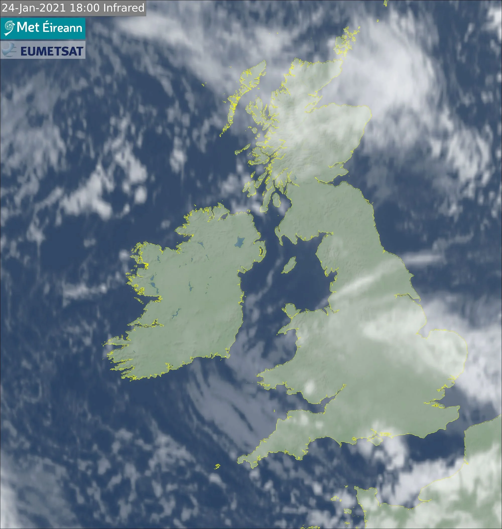 Mostly Clear weather across Ireland this evening