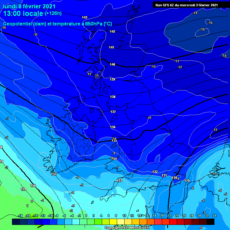 GFS UPPER AIR TEMPERATURES
