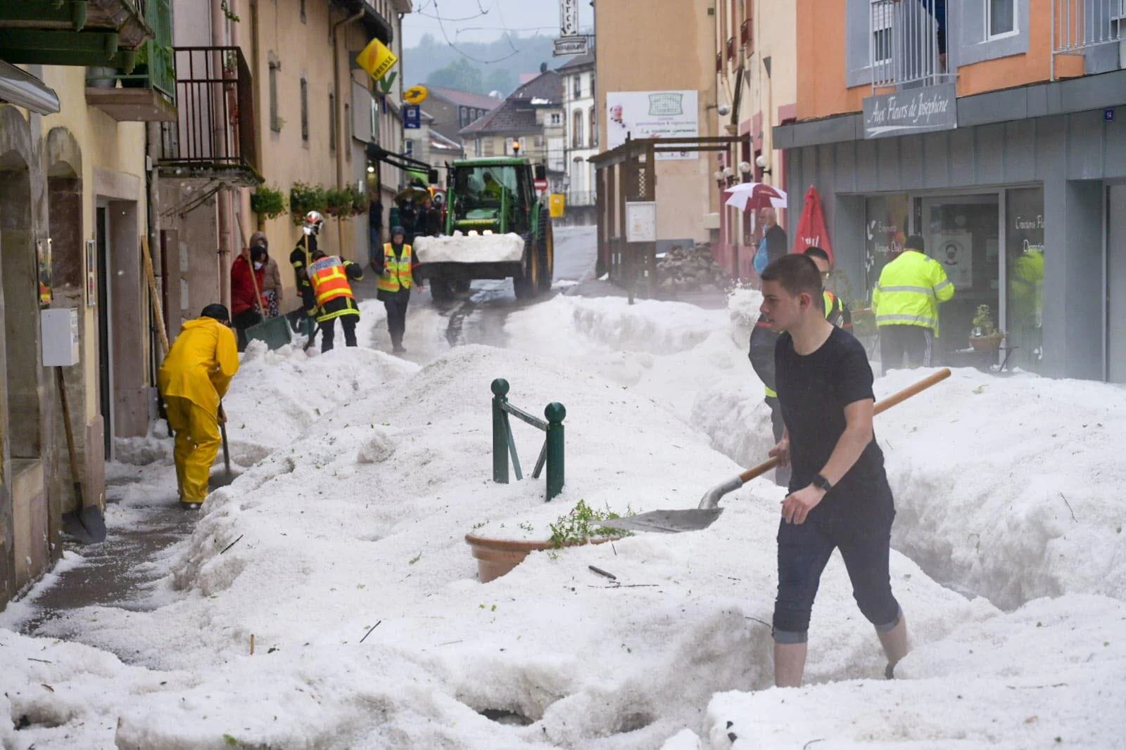 French town hit by freak June hailstorm with up to 60cm of hail