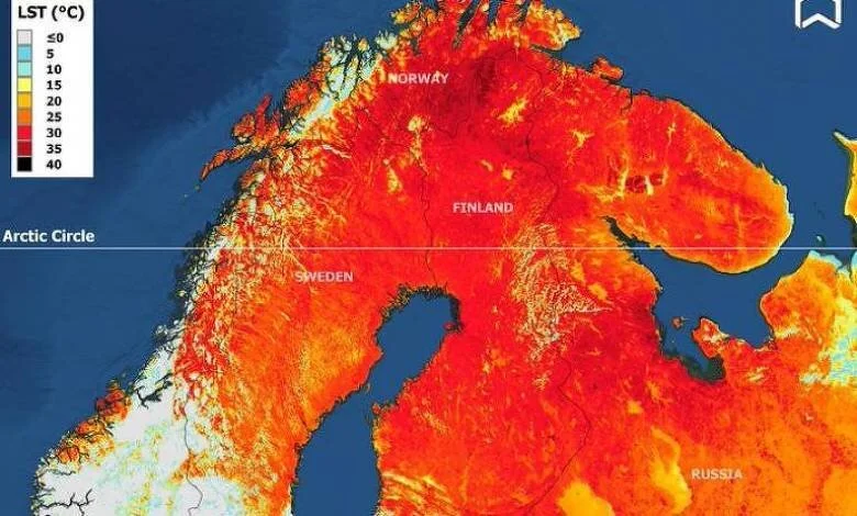 Lapland, Finland swelters in record heatwave