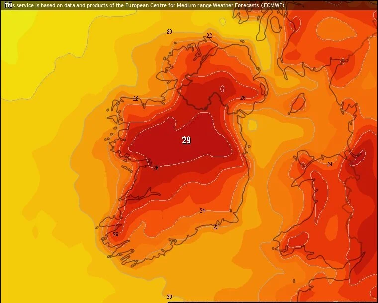 Temperatures to rise into the high 20s this weekend and possibly 30C next week