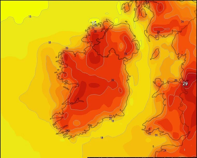 Heatwave on the way for Ireland at the end of this week lasting into the early days of next week