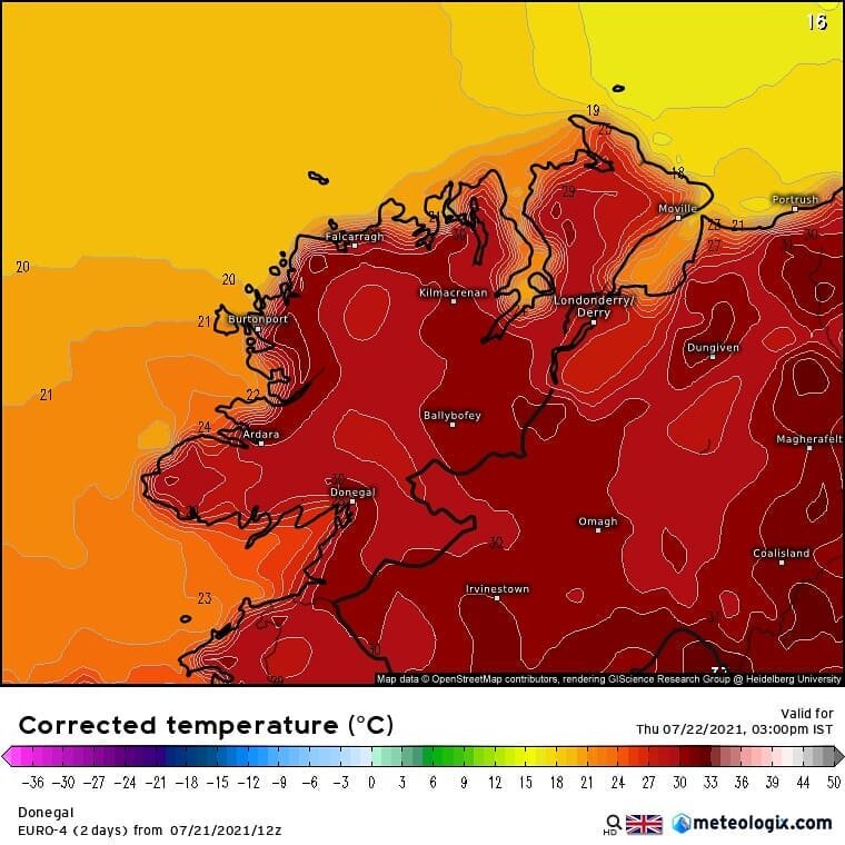 TEMPERATURES OF 30C ACROSS DONEGAL AGAIN ON THURSDAY 🥵

Another hot day again forecast across Donegal with temperatures again getting into the low 30s in places.

#ireland #donegal #sun #heatwave #beautiful #sunshine #weather #heat