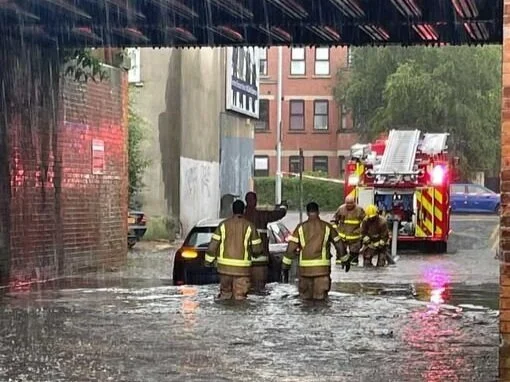 Parts of Antrim &amp; Down hit with bad flooding this afternoon &amp; evening