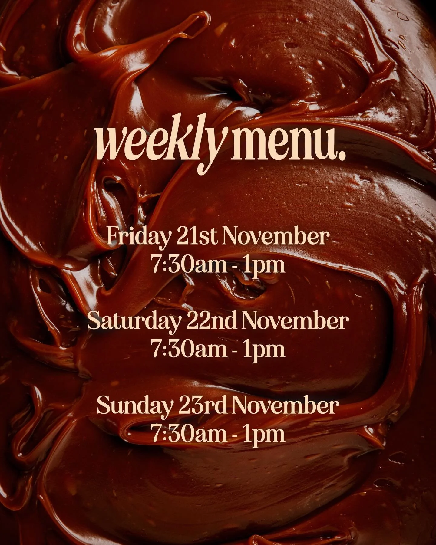 SUNDAY this week!

It will be a skeleton crew on FOH + BOH so please be kind!