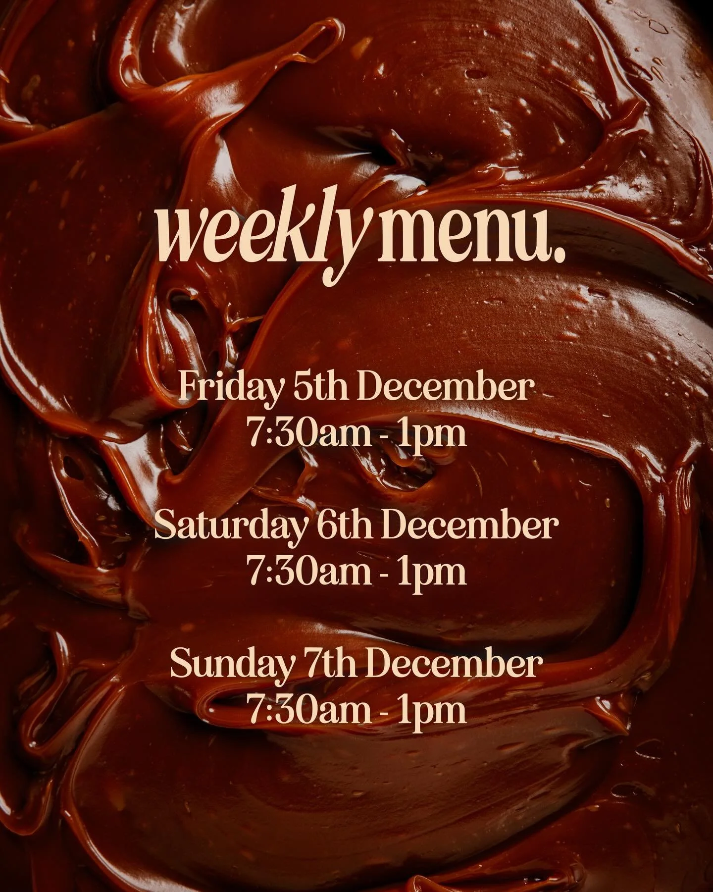 That&rsquo;s right - this is the second last weekly specials for the year!!

We are open this week Friday - Sunday, and the next, then just open for Christmas order pickups from the 19-20, 22-24. 

Wild. What a year 😵

Thank you all for the support 