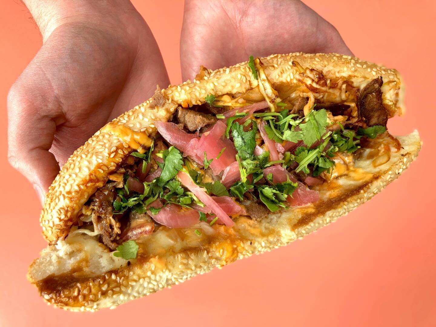 IT'S BACK!!! But not for long, so get this gem while you can (through the end of March). The Bulgogi Cheesesteak never disappoints...stop drooling and get on over here. #bulgogi #cheesesteak
.
.
Sandwich deets: grilled steak &amp; onion, soy-citrus b