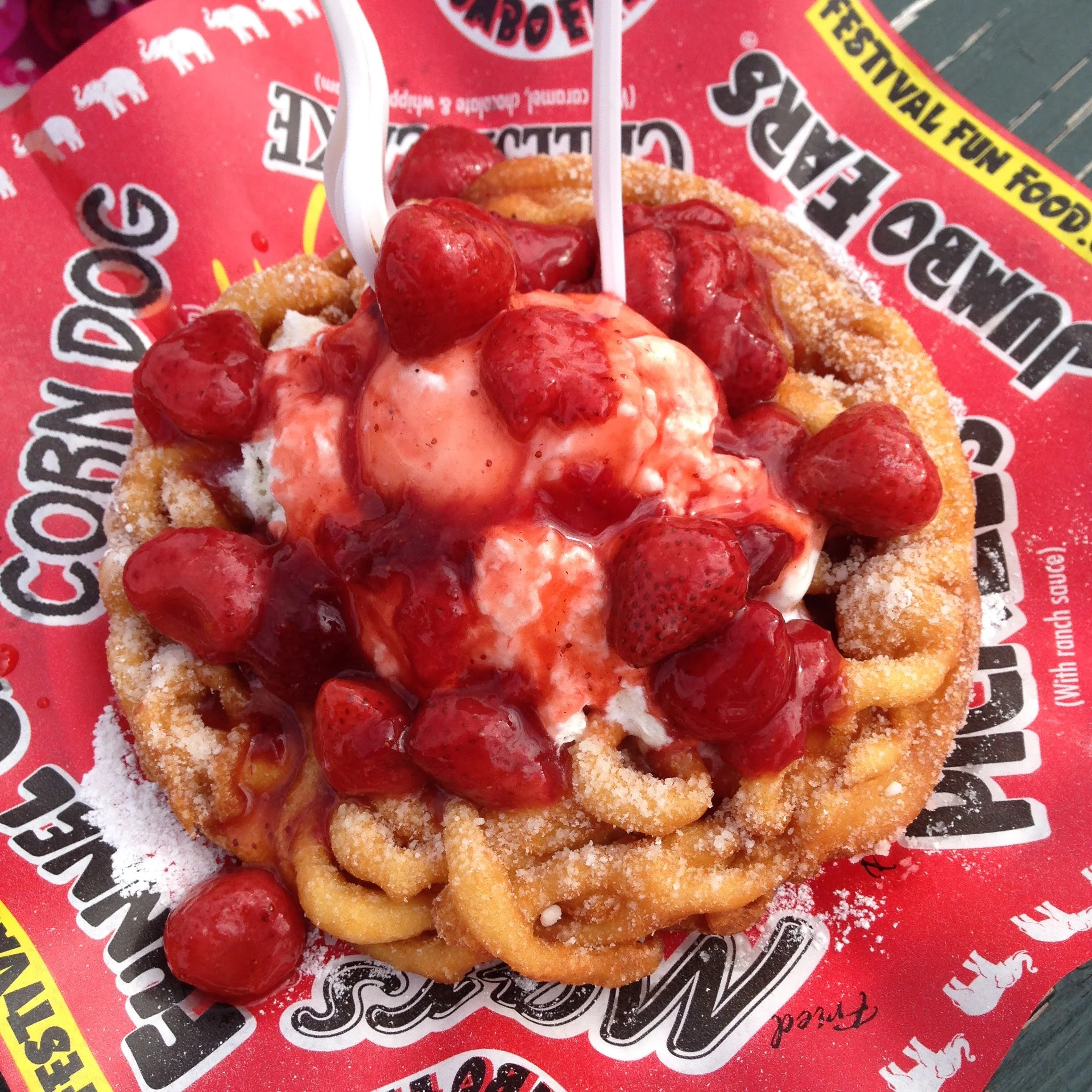 Strawberries Funnel Cake