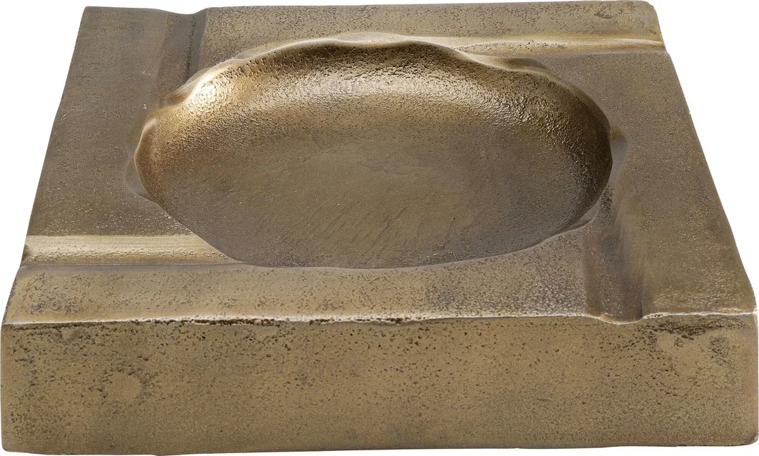 ASHTRAY CLASSIC ALU GOLD 20X20CM
