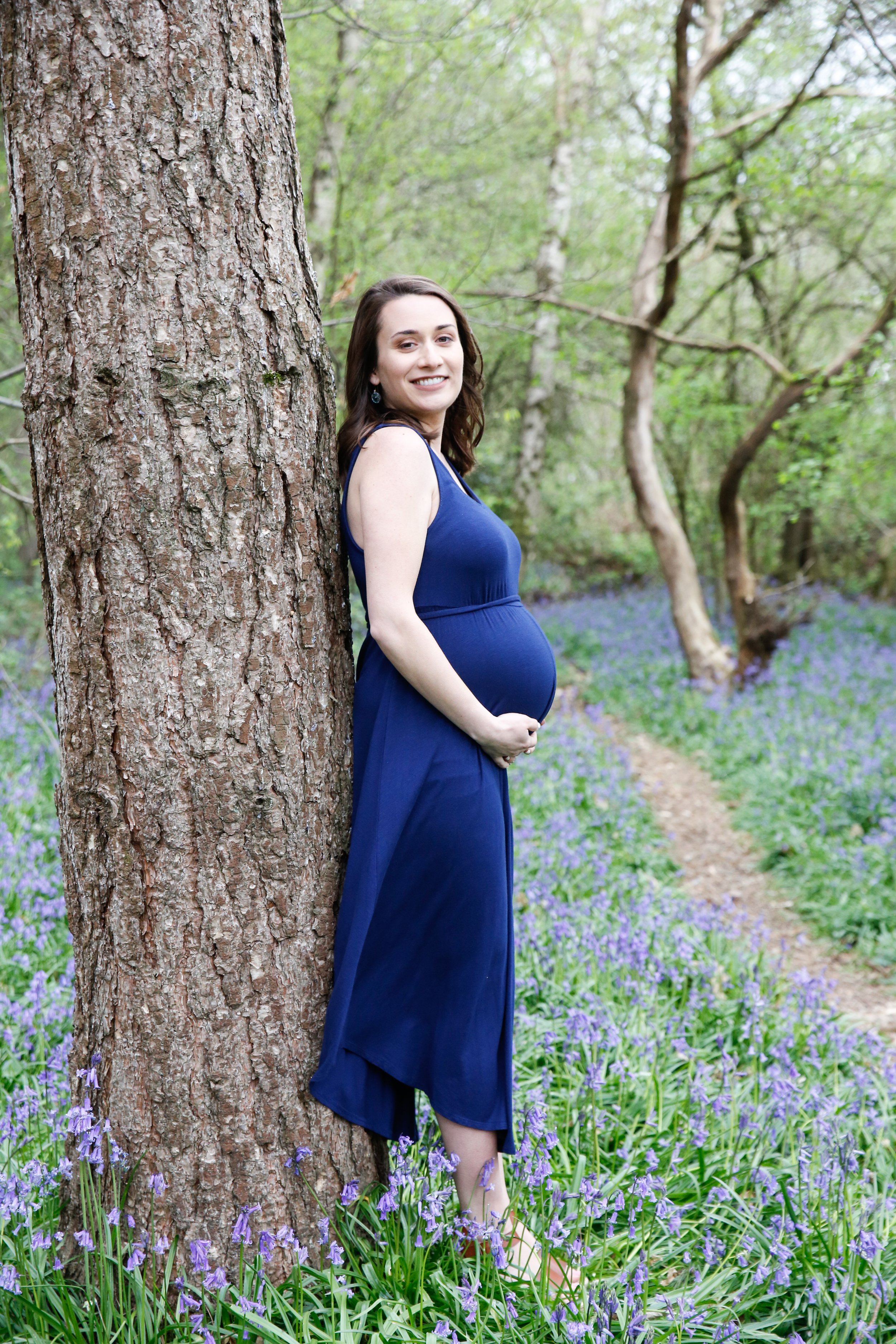Maternity photo shoot in Berkshire | Bluebell pregnancy photos with Sarah & Bob94 choice .JPG