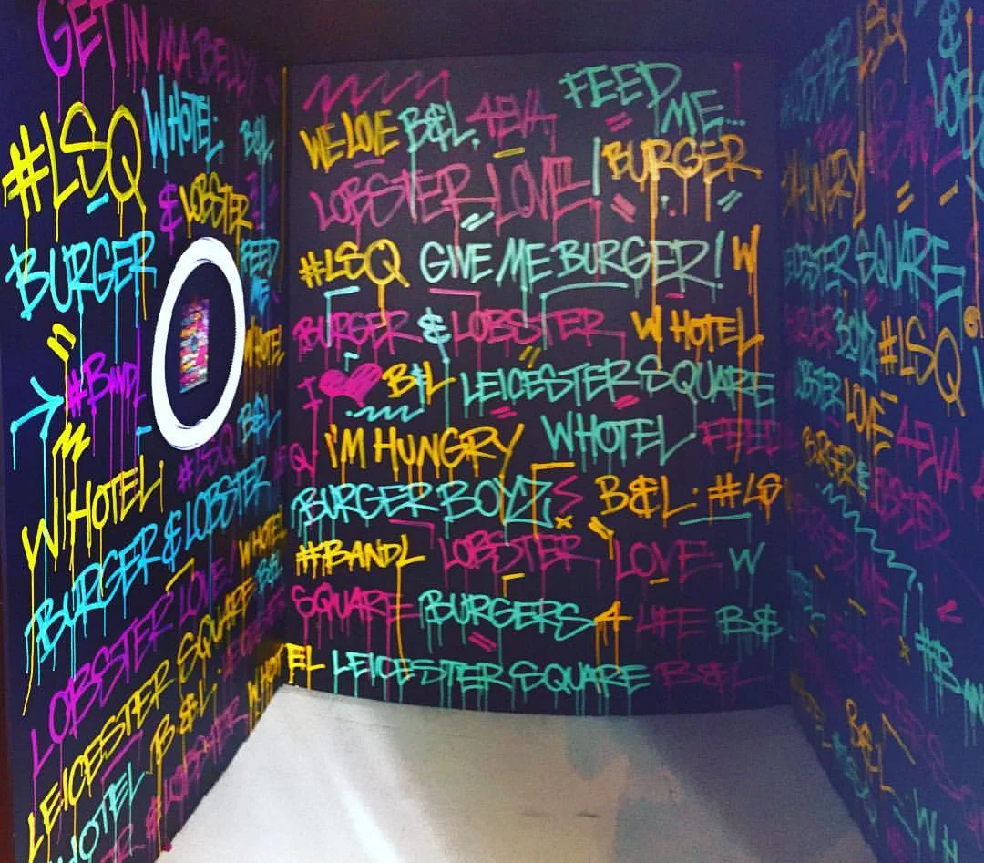 Krink hand styles for a GIF Booth, London