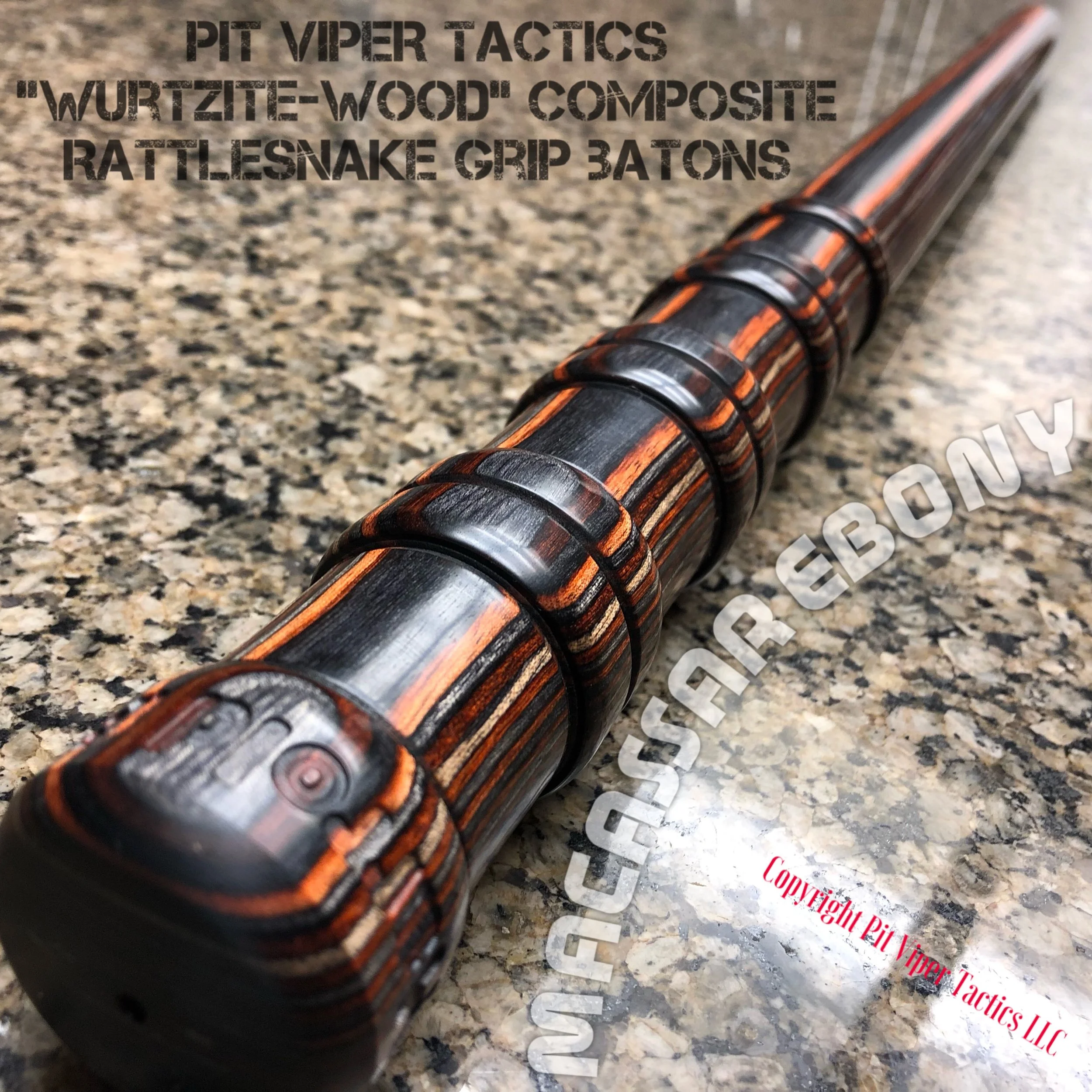 MACASSAR EBONY "WURTZITE-WOOD" Composite Batons