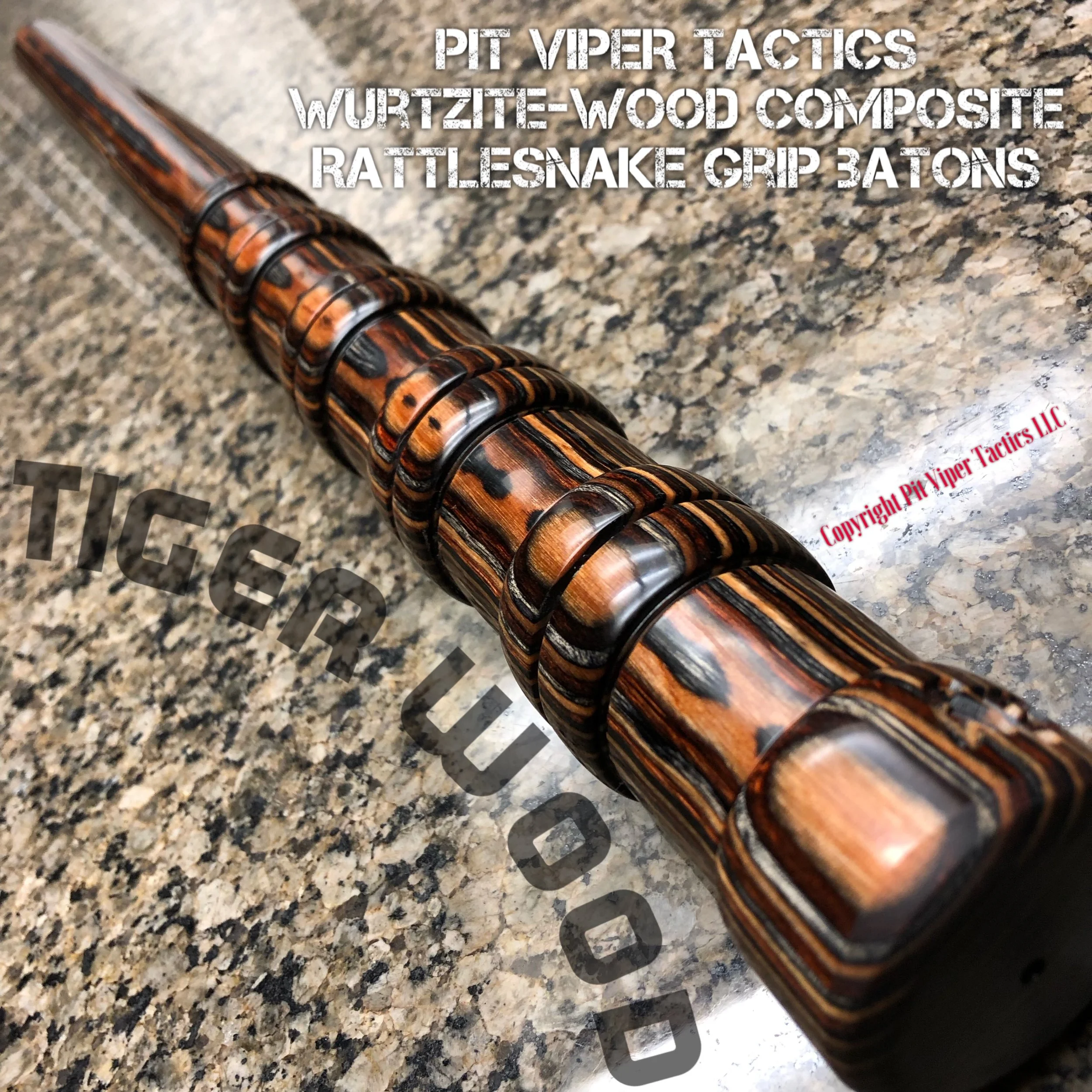 TIGER WOOD  "WURTZITE-WOOD" Composite Batons