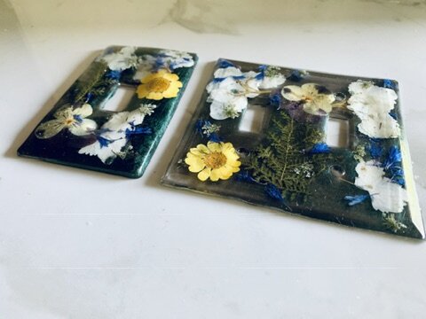 Flower Light Plate Covers Unique Light Switch Cover Single Double Switch Cover Glasshouse Collection Preserved Flower And Resin Art