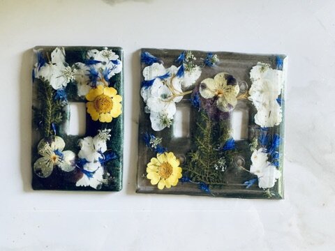 Flower Light Plate Covers Unique Light Switch Cover Single Double Switch Cover Glasshouse Collection Preserved Flower And Resin Art