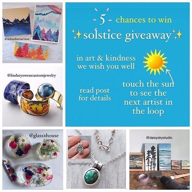 ☀️Happy Solstice ☀️ I am holding a giveaway, and it&rsquo;s going to be a big one!
Not only am I giving away all four items: mini bookmark, hexagon ring dish (with lid), a soap dish AND a coaster (over $60 value)!! I am ALSO teaming up with a group o