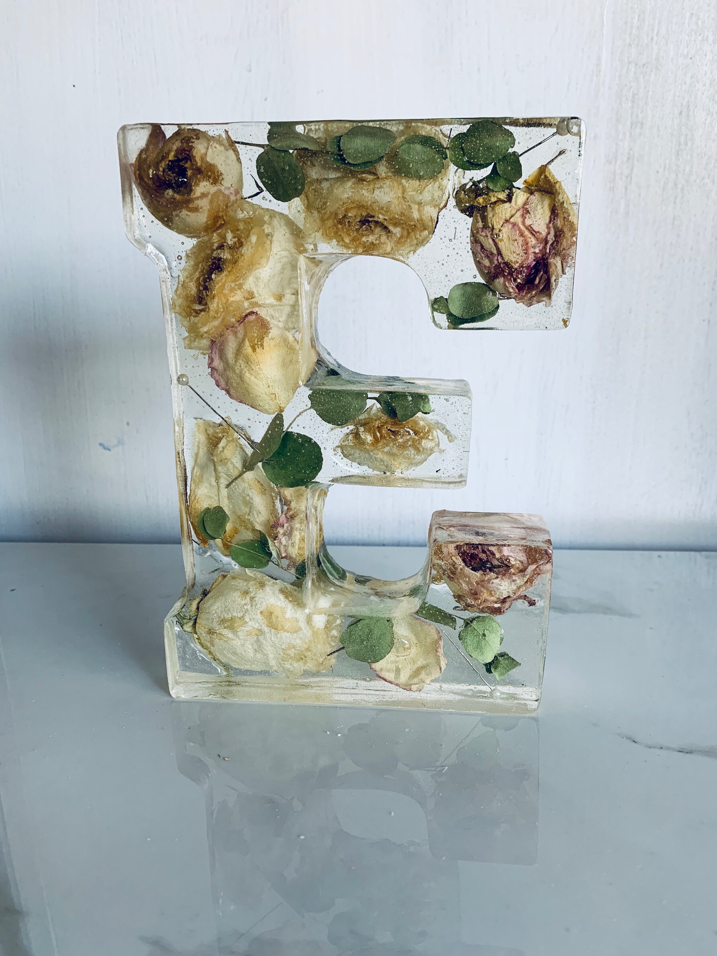 Dried Flower Monogram Letters — Glasshouse Collection Preserved Flower