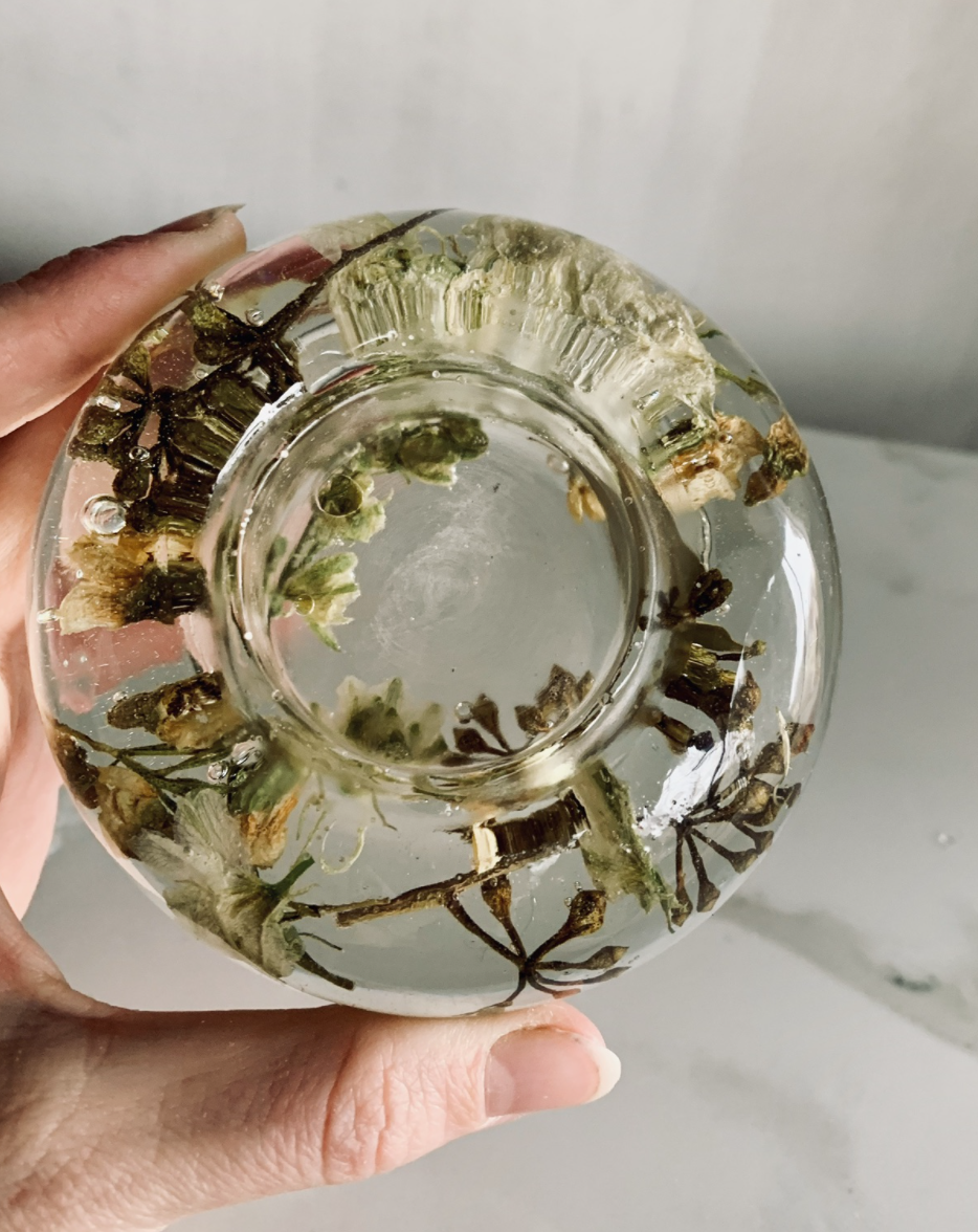 Air Dried Flower Votive Candle Holder — Glasshouse Collection