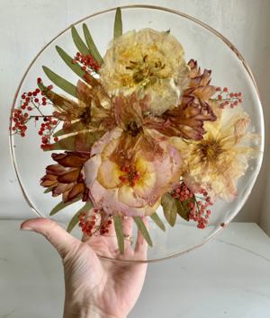 Custom Floral Resin Slabs - Bridal Bouquets, Memorial Flowers