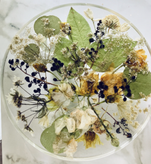 Dried Flower Coasters — Glasshouse Collection- Preserved Flower and Resin  Art