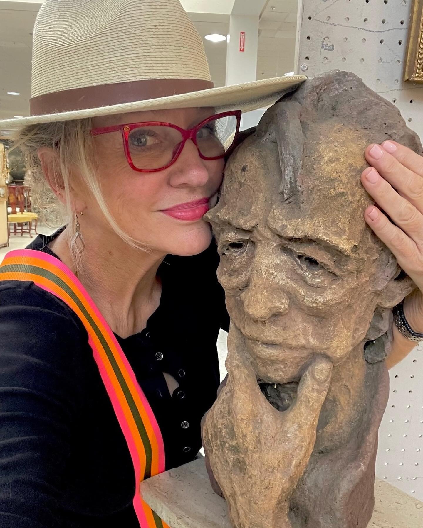 A few of my favorite things...🩷🩷

I fell head over heels with this handsome, thoughtful 150 year old Belgium man, and swooped him up (although he is just a tad cold and old for me) He will have a place of prominence in our entry.

Nothing makes me 