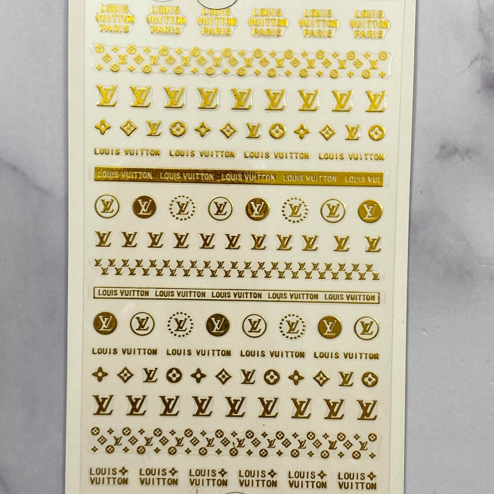sticker decal for louis vuitton nail stickers