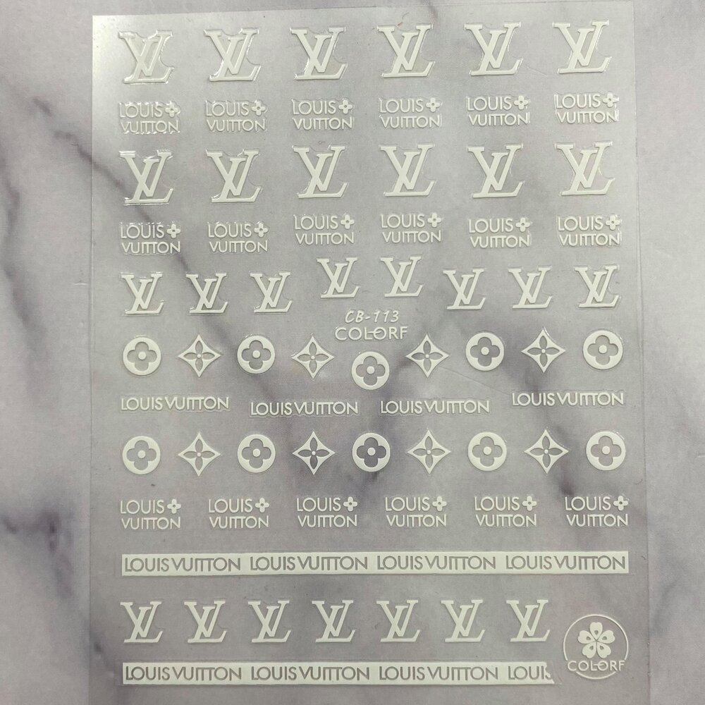 White Louis CB-113 - Nail Art Sticker — Glitz Accessories & Such.