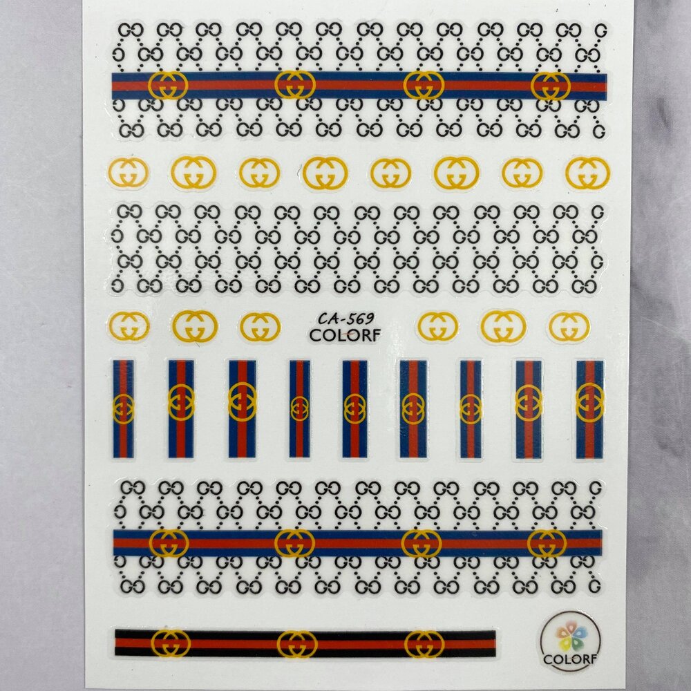 Rainbow Louis D064 - Nail Art Sticker — Glitz Accessories & Such.