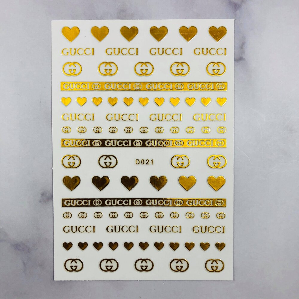Louis 109 - Golden - Nail Art Sticker — Glitz Accessories & Such.