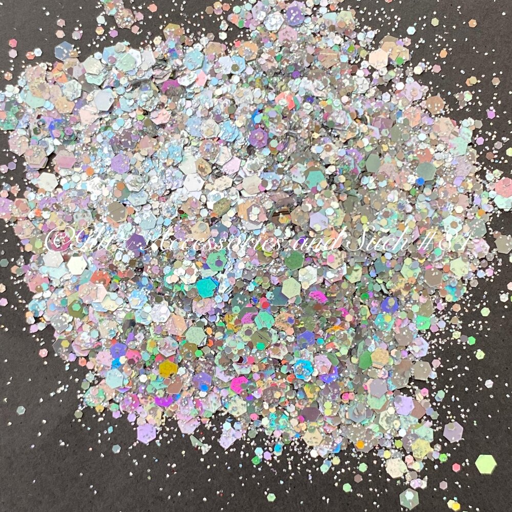 Holographic Glitter, Silver Glitter, Loose Glitter, lLAET-55