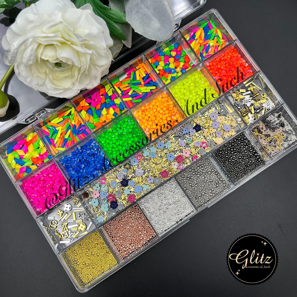24,000 Piece Neon Jelly Rhinestone Kit w/Bling Tool: Glitz and Glamour