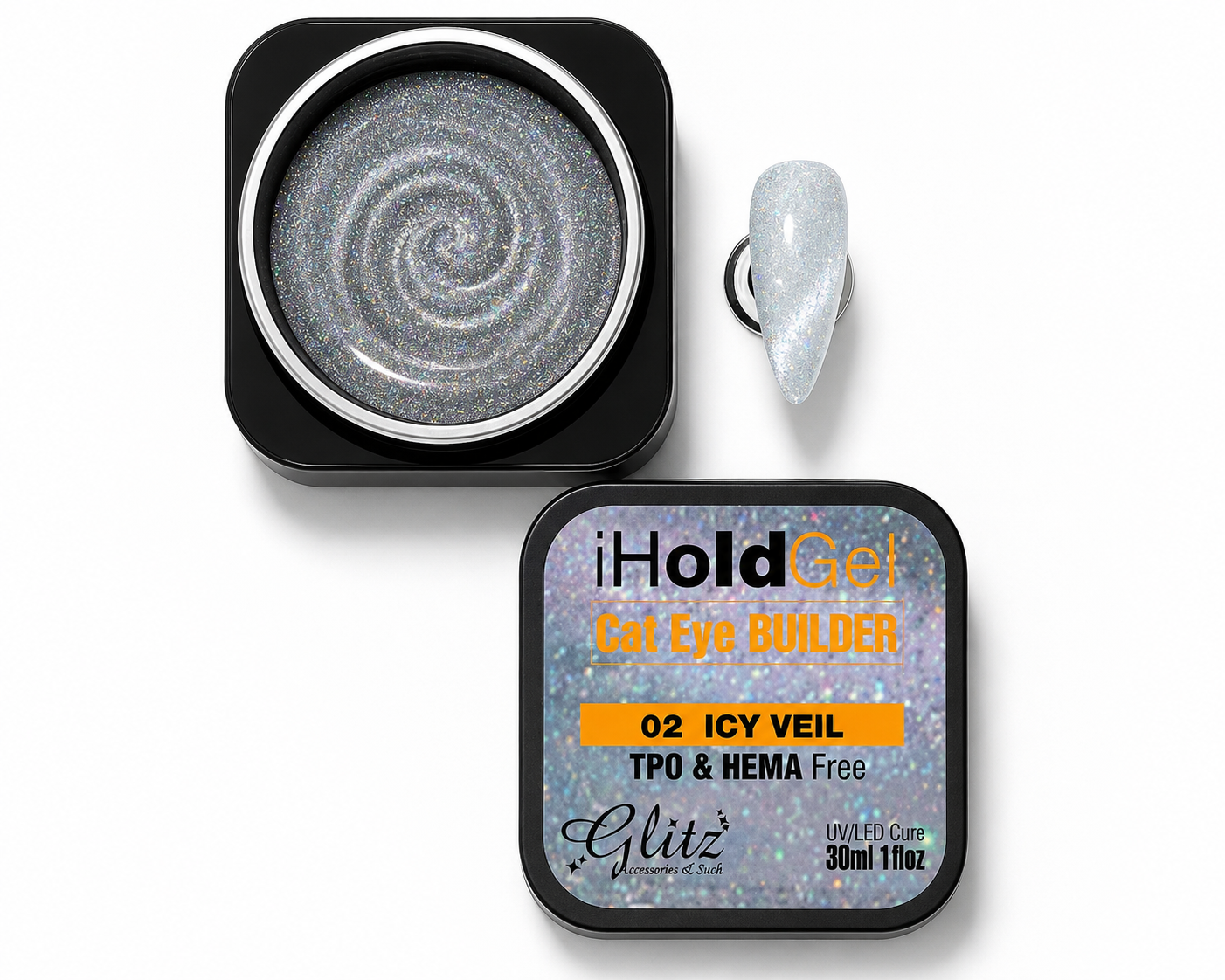 #2 Icy Veil - Cat Eye Hard Builder Gel