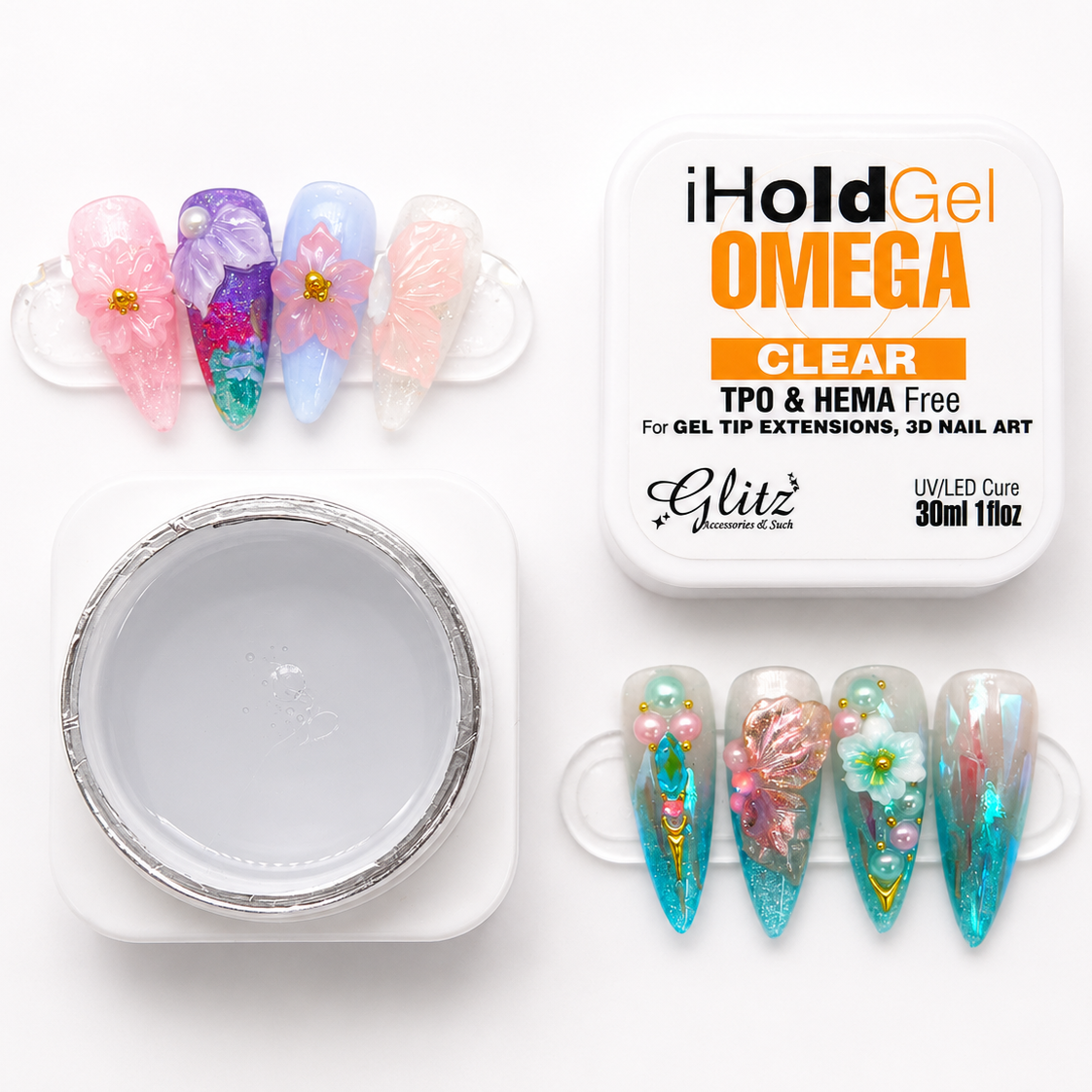 💎 iHold Omega Gel™ – One Jar. Four Techniques. Endless Creativity.