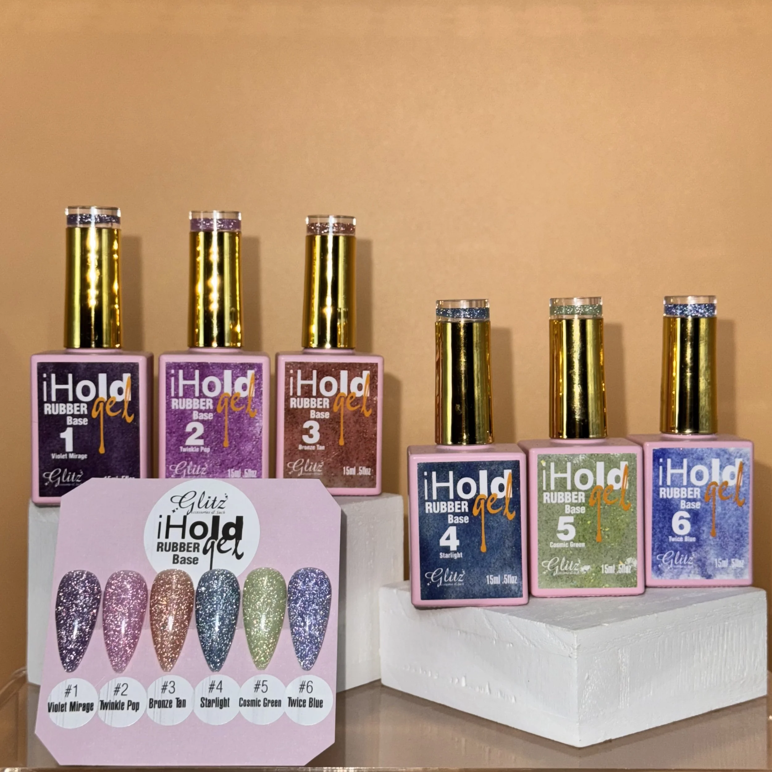 Celestial Glow Rubber Base Gel Polish Set of 6
