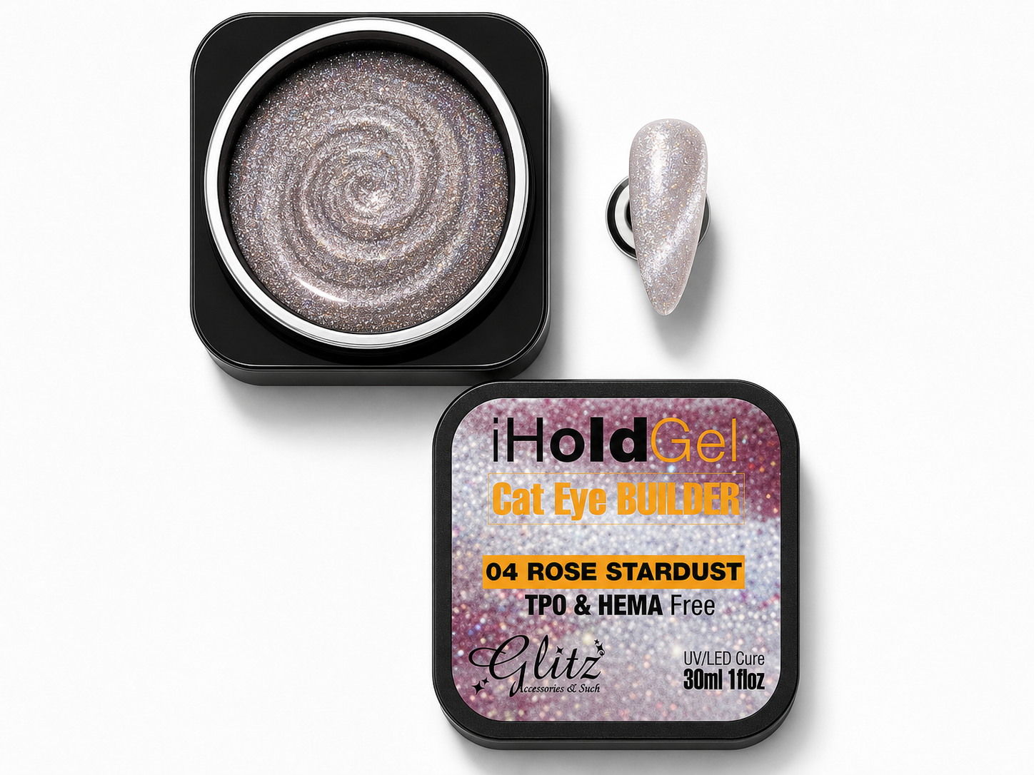 #4 Rose Stardust - Cat Eye Hard Builder Gel
