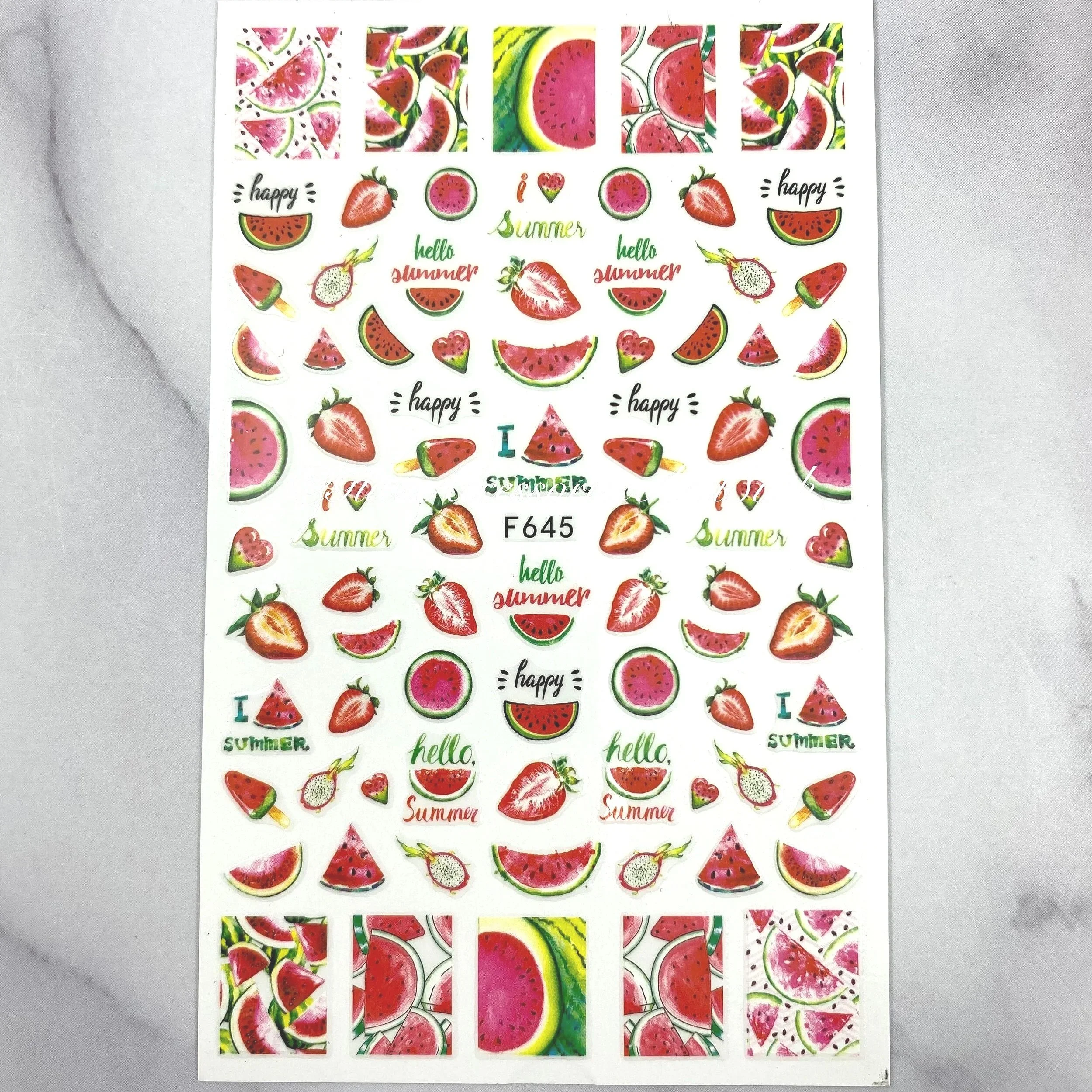 Watermelon 645 - Summer Nail Art Sticker